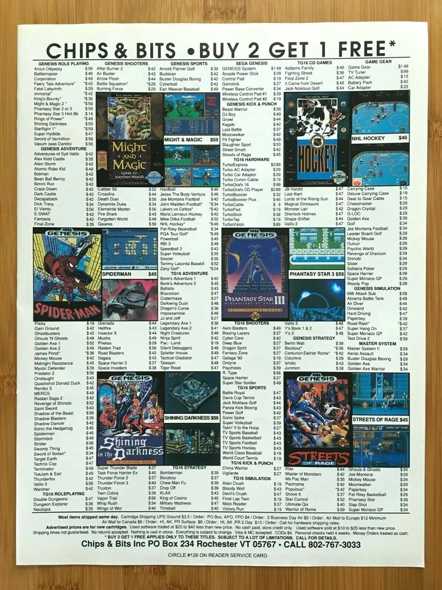 List of sale 1991 video games