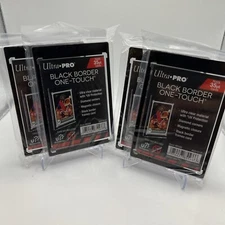 Ultra Pro One-Touch Magnetic Card Holder BLACK BORDER 35pt Point, LOT of 4