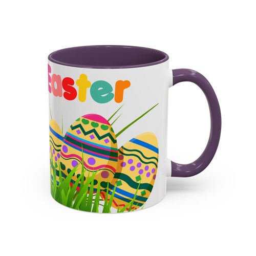 Tazza da caffè colorata con accento pasquale, decorazione primaverile, regalo di festa, tazza da tè, festiva - Foto 27 di 33