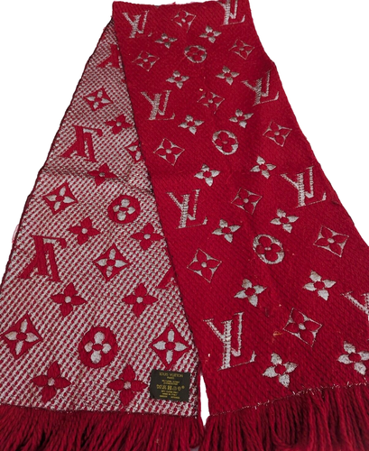 Louis Vuitton Logomania Red Scarf 95%Wool 3%Silk 2%Polyster Made in Italy. - Picture 2 of 5