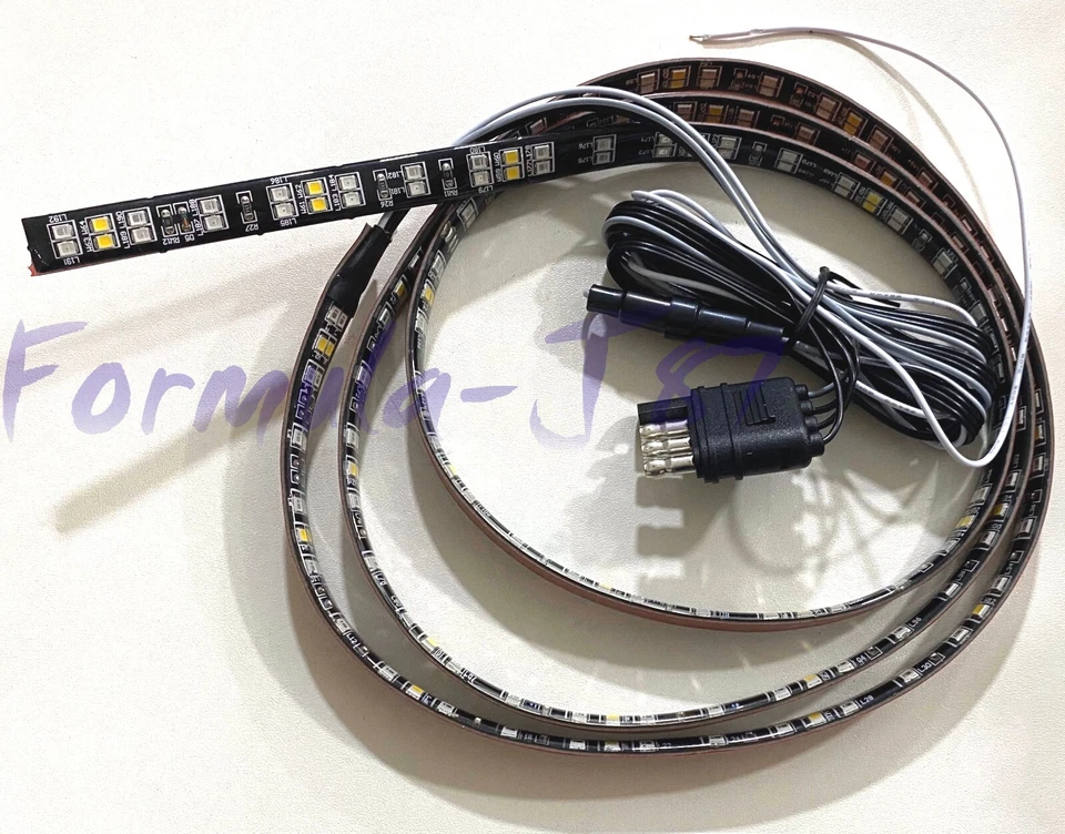 LED Strip 5ft Red 2 Row Tailgate Light G Truck Turn Signal Bed Brake Stop Backup - Image 3 of 4
