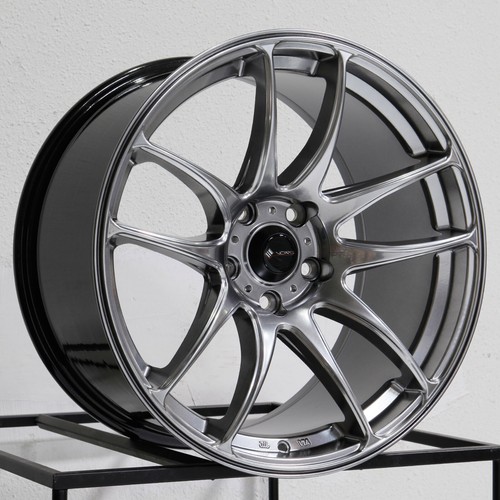 18x9.5 Hyper Black Wheel Vors TR4 5x114.3 22 (1) 73.1 - Picture 2 of 7