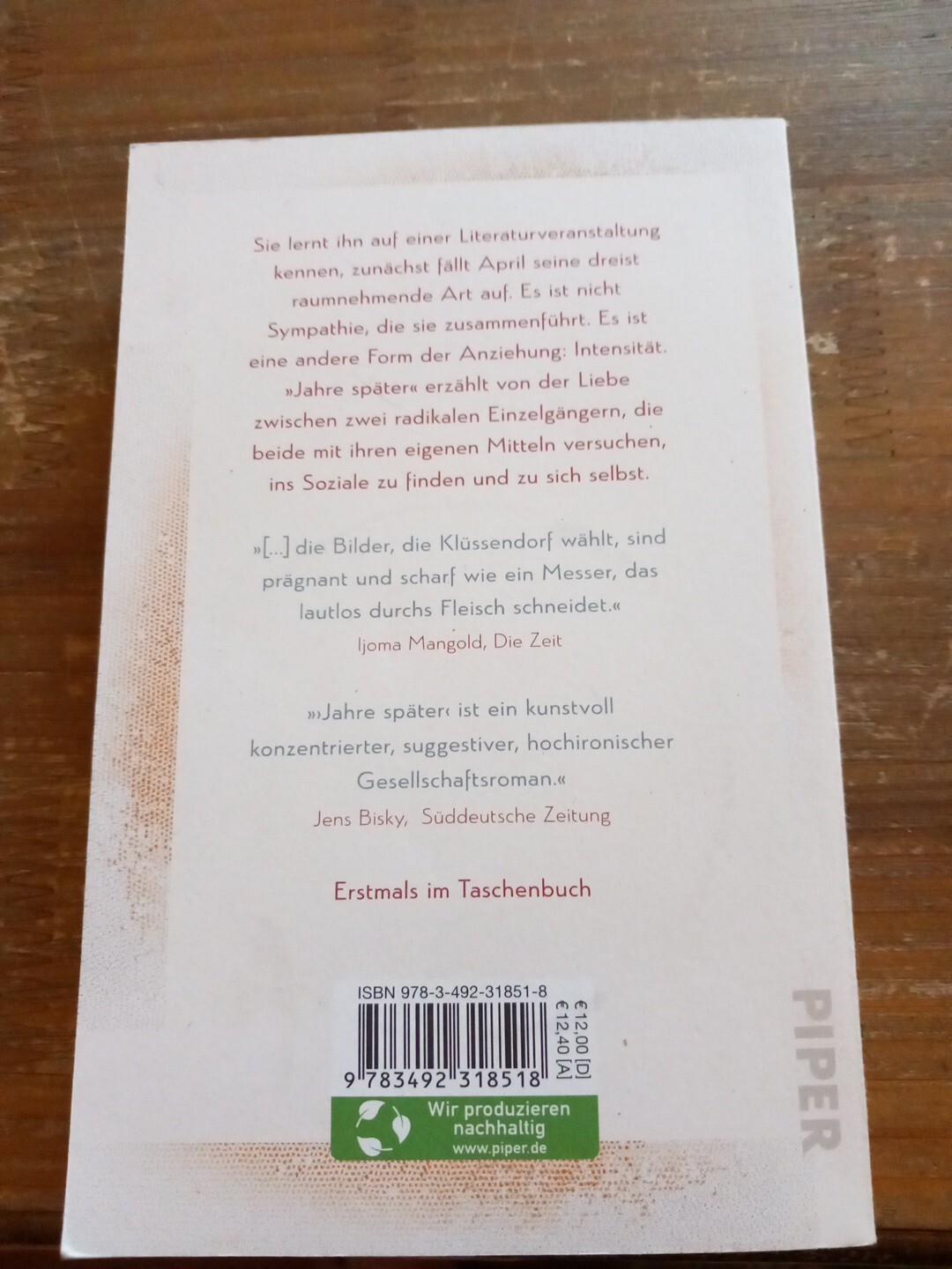 Thumbnail - Jahre Später Von Angelika Klüssendorf (2021, Taschenbuch) Buch Roman
