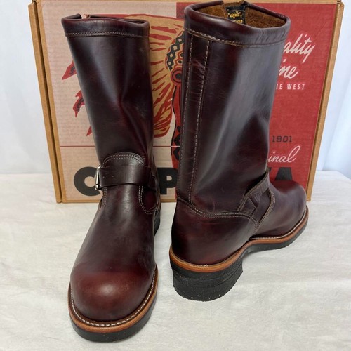 CHIPPEWA 11 Steel Toe Men's Engineer Boots 9.5E Cordovan Leather, New/unused - Picture 2 of 12