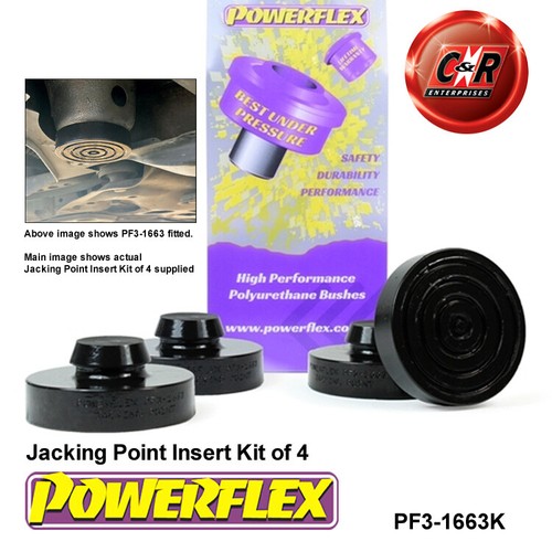 Powerflex Road Jacking Point Insert Kit of 4 for VW Bora 4WD (99-05) PF3-1663K - Picture 1 of 12
