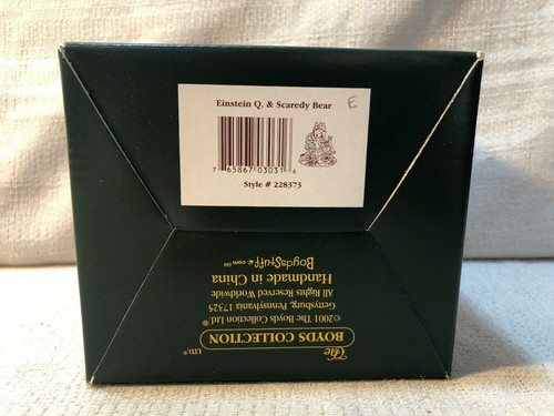 Boyds Bear Bearstone Collection Einstein Q & Scaredy Bear Figurine 228373 - Picture 6 of 6