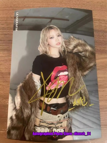 [LE SSERAFIM] ChaeWon Autographed PHOTO Hand Signed Photo  K-POP Collection 2024 - Picture 8 of 10