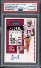 2020 Contenders Rookie Ticket Auto Brandon Aiyuk Variation PSA 10 GEM 49ers