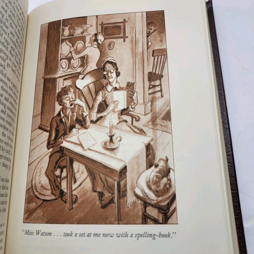 ADVENTURES OF HUCKLEBERRY FINN Mark Twain Easton Press Leather Hardcover - Picture 15 of 21
