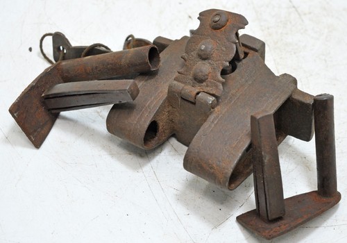 Antique Iron Rare Tricky Pad Lock Original Old Fine Hand Crafted Engraved Workin - Picture 10 of 10