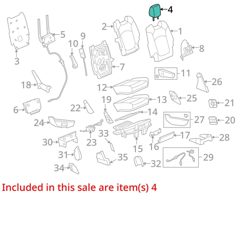 FITS 2007-2009 GMC ACADIA RESTRAINT 15901674 - NEW OEM 15901674 - Image 2 of 3