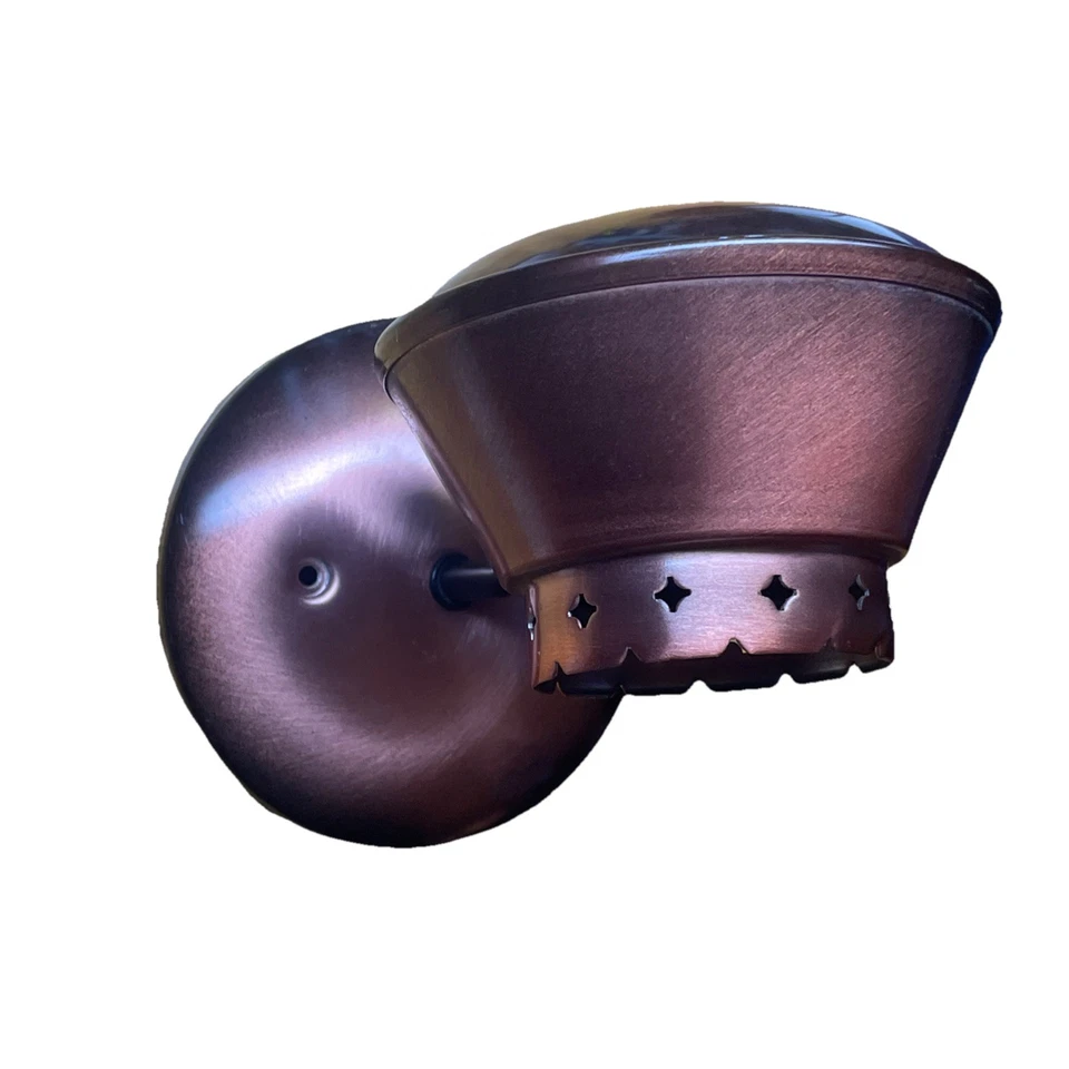 Vintage 1950s-1960s Copper Mid Century Modern Retro Wall Fixture Sconce TESTED - Image 2 of 4