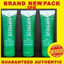 Biofreeze Cool The Pain Fast Acting Menthol Pain Relief Gel 3oz 3PK