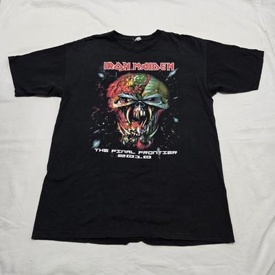Sz LARGE Iron Maiden Final Frontier 2010 North American Tour T-Shirt Graphic Tee