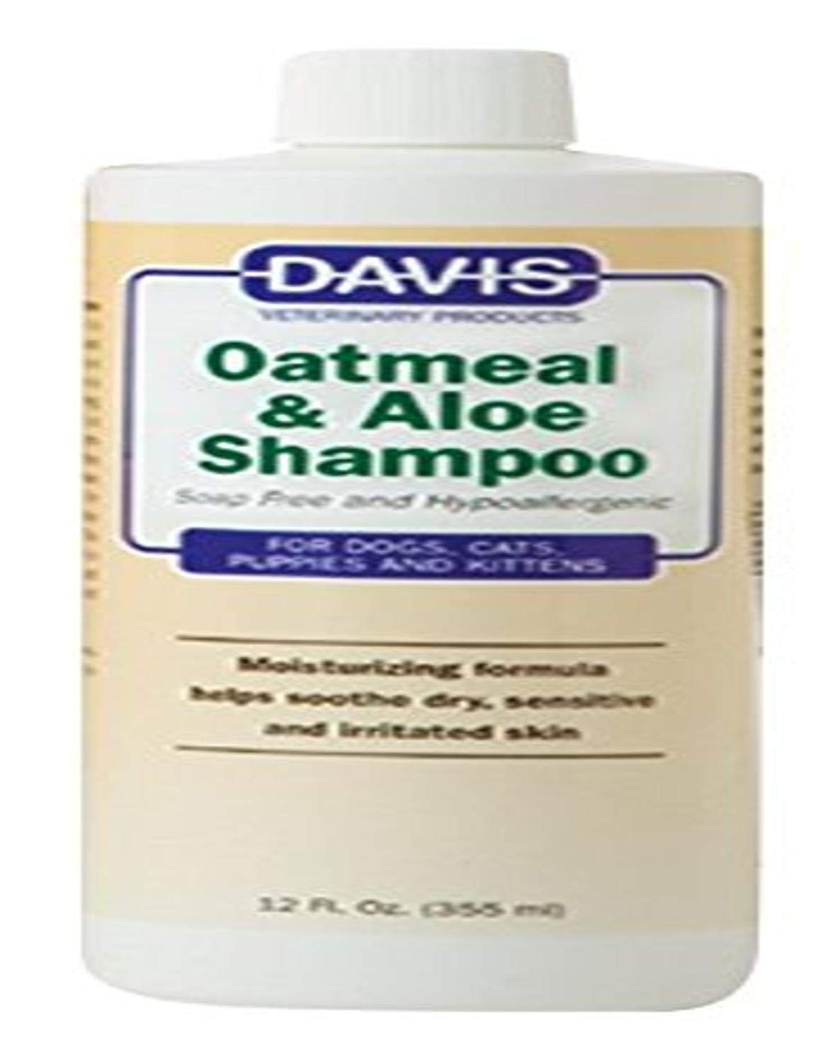 Davis Oatmeal and Aloe Dog Cat Shampoo, 12-Ounce 