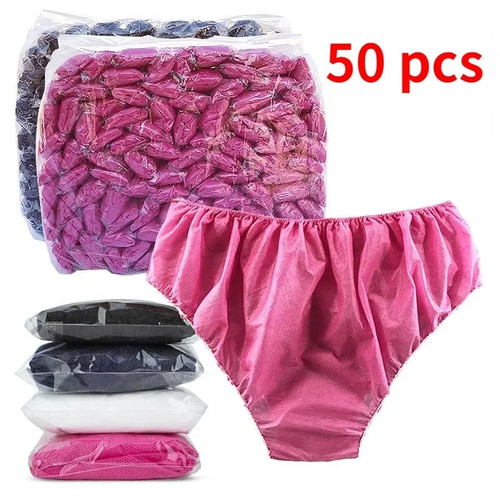 50 Pcs Non Woven Fabric Breathable Disposable Panties for Women Men Business - Bild 7 von 26