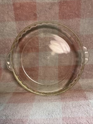 Vintage PYREX 229 9 1/2 Inch Clear Pie Plate Fluted Scalloped Baking Dish
