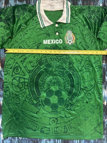 VTG Mexico Soccer Jersey Collared 2 Button MEN XL - Picture 3 of 7