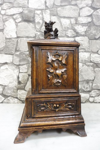 Antique Black Forest Jewelry Box carved wood top condition - Bild 13 von 17
