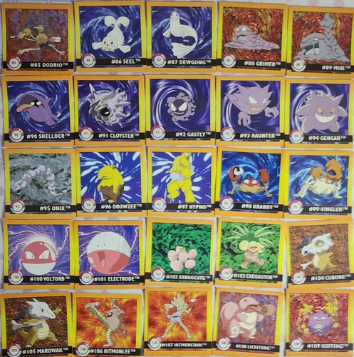 1999 Artbox Series One Near Complete 137 Pokémon Stickers - Picture 5 of 7