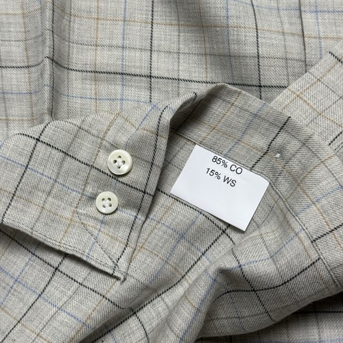 BNWT Natalino Check Shirt 17.5” Tattersall Cotton Cashmere RRP £150 Button Down - Bild 6 von 8