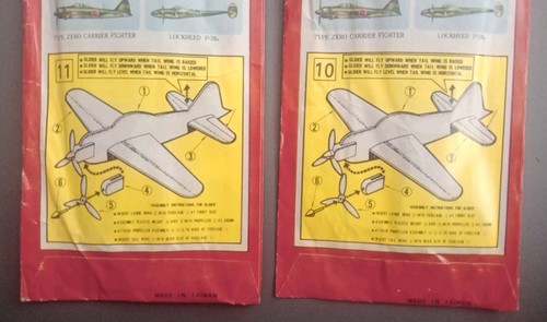 2 × VINTAGE POWER PROP GLIDERS P51 MUSTANG / TYPE 3 FIGHTER HIEN 1980s STYROFOAM - Picture 3 of 9