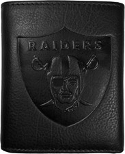 NFL unisex Embossed Leather Tri-fold Wallet