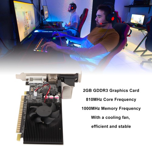GT730 2GB GDDR3 Graphics Card Single Cooling Fan 64 Bit 810MHz 1000MHz Graph Kit - Picture 20 of 22