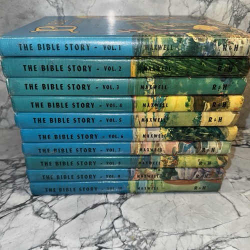 The Bible Story by Arthur S Maxwell, Volume 1-10 Complete Set 1953-57 Vintage