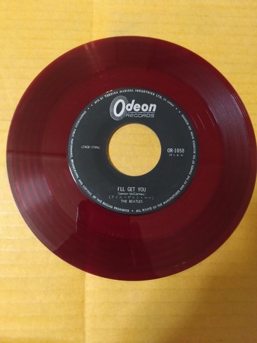 Japanese press 7" ODEON RED VINYL THE BEATLES SHE LOVES YOU / I'LL GET YOU - Picture 10 of 14