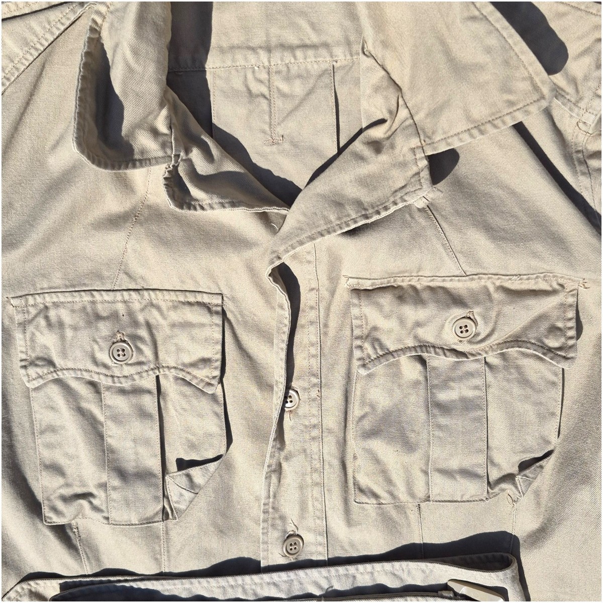 Vintage 1950s USAF Bush Jacket MIL-J-4954 Cotton Tan Tropical 40XL
