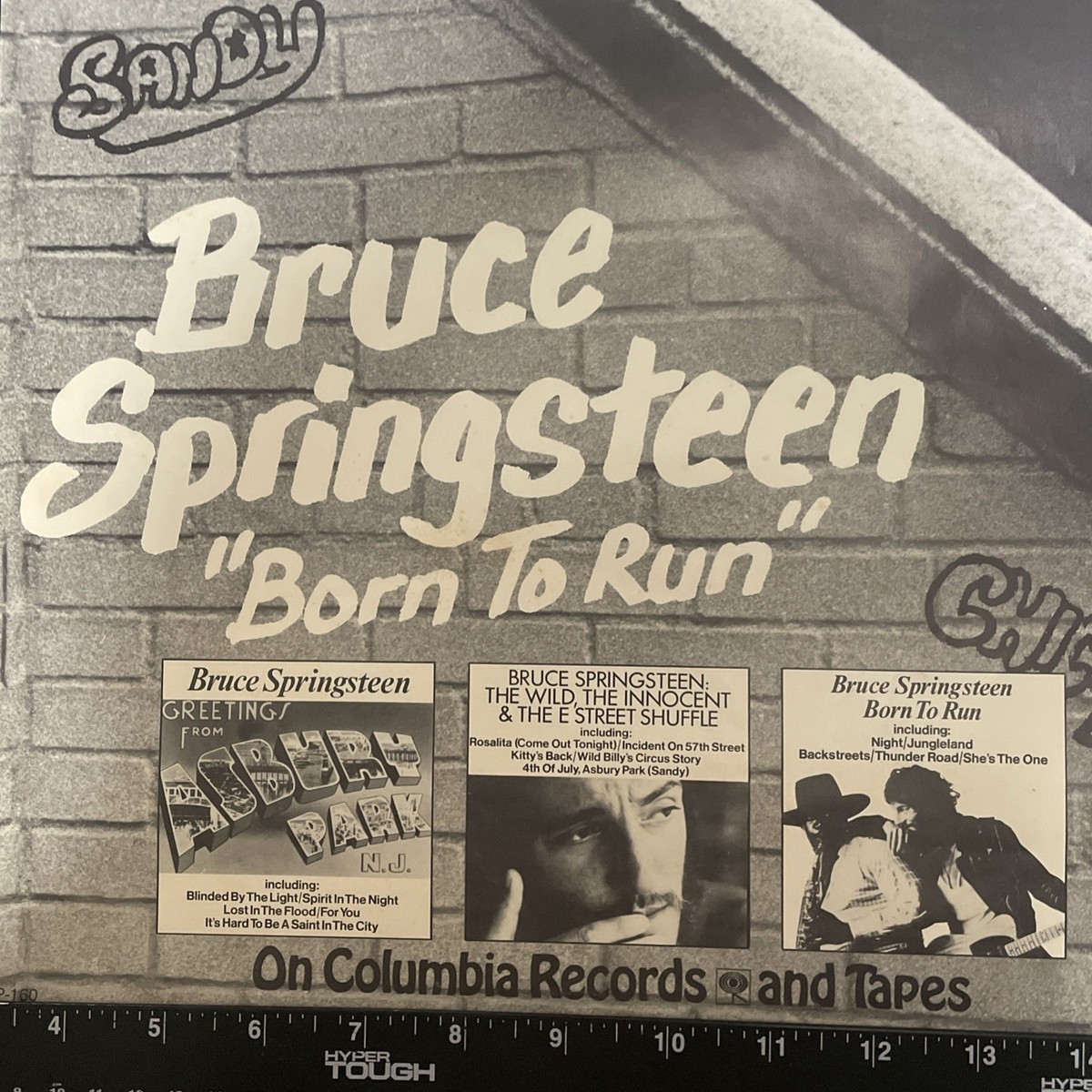 ORIGINAL 1975 Promo Poster Bruce Springsteen 'Born To Run' Album