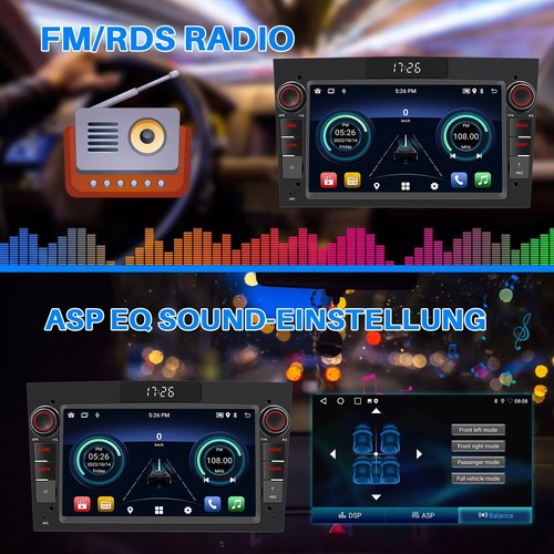 Carplay Android 14 Autoradio GPS Navi RDS Für Opel Astra G H Zafira B Corsa C D - Bild 3 von 11