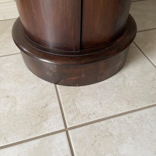 Vintage Antik Trommelschrank Nussbaum Mit Marmorplatte - Bild 10 von 14
