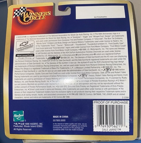 1998 Dale Jarrett #88 Diecast NASCAR Winners Circle Batman vs The Joker - Picture 10 of 10