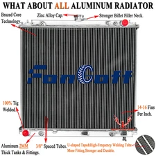 4 Row Aluminium Radiator For 05-18 Nissan Frontier Pathfinder Xterra 4.0L 5.6L
