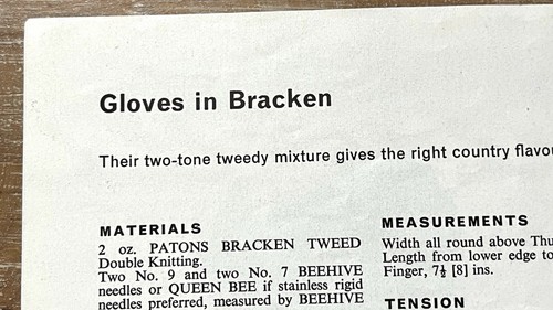 Vtg Children’s Boys-Girls Knitting Mitten/Glove Patterns-P&B Wools #1392 Patons - Picture 5 of 7