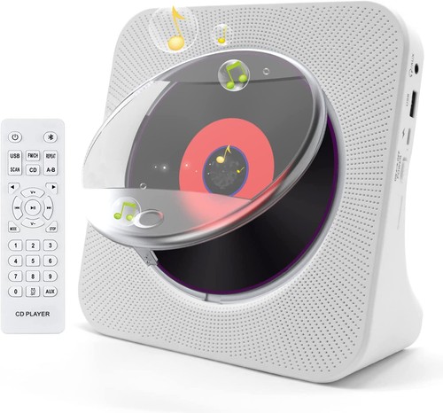 Tragbarer CD-Player mit Bluetooth Musik-Player HiFi-Lautsprecher + Fernbedienung - Bild 17 von 19