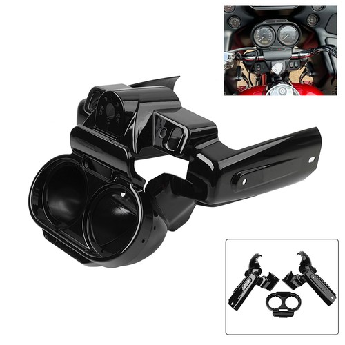 Cubierta de carcasa calibre góndola Speedo carcasa negra para Harley Road Glide 98-2013 - Imagen 1 de 14
