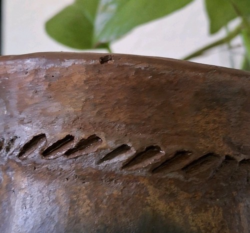 Vintage Navajo Pinon Pine Pitch Pot Handmade Pottery 4.5" Rustic - Picture 5 of 8