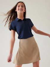 New Athleta Girl School Day Polo Size S/7  Navy Blue Small