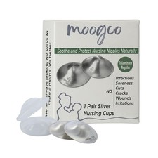 The Original Silver Nursing Cups - 999k Silver Nipple Cups - Nipple Shields f...