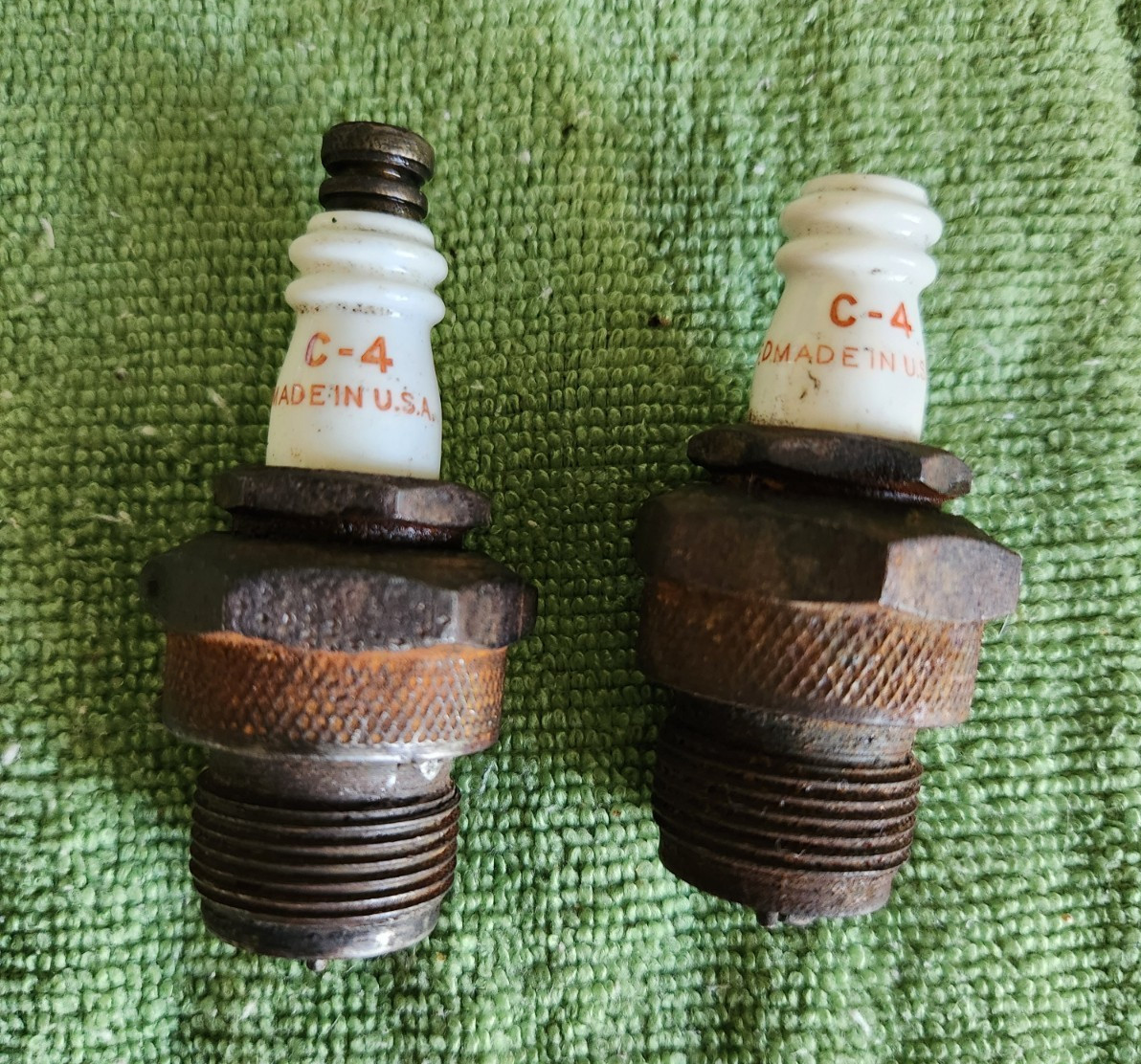 Champion C-4 Spark Plug Vintage  pkg of 2
