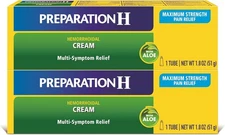Preparation H Hemorrhoid Symptom Treatment Cream (2 x 1.8 Ounce (Pack of 2) 