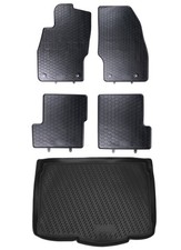 Gummi Fußmatten Kofferraumwanne Set für Opel Corsa E ab 2014- Gummimatten