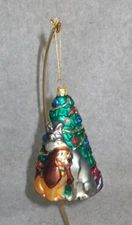Vintage Santa's Best Disney Lady & Tramp Christmas Tree Glass Holiday Ornament