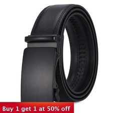 Leather Black Belt fashion versatile Business casual Jeans Suits popular luxury