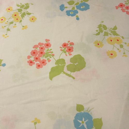 2er Set Vintage Wamsutta Superlin Musselin Blatt Floral Bright Cottage Core Queen - Bild 3 von 8