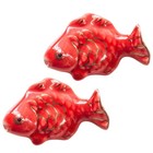 2pcs Ceramics Chopsticks Holder Red Shaped Chopsticks Holder