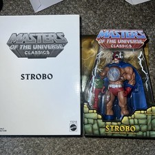 NEW With Box 2013 MOTUC Strobo Zodac Figure Masters of the Universe Classics